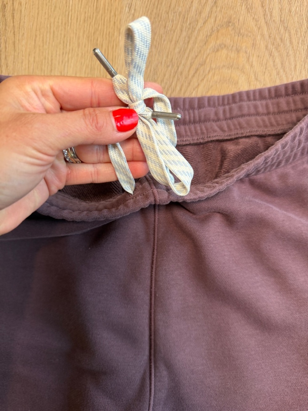 Vuori Plum Sweatpants with White Drawstring - Picture 2 of 8